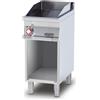 LOTUS Fry top professionale elettrico con piastra liscia cromata - cm 40 x 70.5 x 90 h