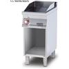 LOTUS Fry top professionale elettrico con piastra rigata cromata - cm 40 x 70.5 x 90 h