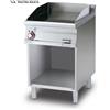 LOTUS Fry top professionale elettrico con piastra rigata in acciaio - cm 60 x 70.5 x 90 h