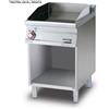 LOTUS Fry top professionale elettrico con piastra 1/2 liscia 1/2 rigata cromata - cm 60 x 70.5 x 90 h