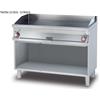 LOTUS Fry top elettrico professionale con piastra 1/2 liscia 1/2 rigata cromata - cm 120 x 70.5 x 90 h