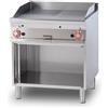 LOTUS Fry top a gas - 1/2 piastra liscia 1/2 piastra rigata al cromo - cm 80 x 90 x 90 h
