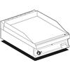 LOTUS Fry top a gas - Piastra liscia al cromo - Cm 60 x 60 x 28 h