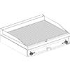 LOTUS Fry top elettrico - Piastra rigata al cromo - Cm 100 x 60 x 28 h