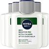 Nivea Men Sensitive Pro Balsamo Dopobarba Ultra-Calming After Shave Uomo con Olio di Semi di Canapa e Vitamina E Balsamo Barba Lenitivo - 4 Flaconi da 100ml