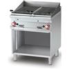 LOTUS Griglia a gas professionale con Pietra lavica e vano aperto - Cm 80 x 70,5 x 90 h