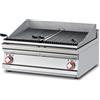 LOTUS Griglia professionale a gas - Pietra lavica - Cm 80 x 70,5 x 28 h