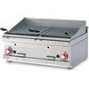 LOTUS Griglia professionale a gas - Pietra lavica - Cm 80 x 60 x 28 h