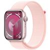Apple Watch Series 9 GPS Cassa 45mm in Alluminio Rosa con Cinturino Sport Loop Confetto