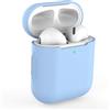 KOKOKA Custodia in Silicone Compatibile con AirPods 2 e 1, Silicone Protettiva Case Cover for Airpods 2 e 1, [LED anteriore Visibile] [Supporta la Ricarica Wireless] Sky Blue