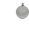 Due Esse Christmas Palla 10cm Glitterata in Display Silver