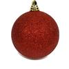 Due Esse Christmas Palla 10cm Glitterata in Display Rosso