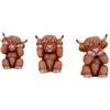 Nemesis Now Three Wise Highland Cows, marrone, 9,6 cm