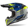 Airoh Casco Moto Cross Enduro Airoh AVIATOR 3 PUSH Blu Lucido