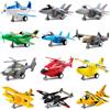 deAO Set Aerei Giocattolo di Attrito 12 Figure da Collezione Piccola Scala Assortimento di Aeromobili ed Elicotteri Inclusi