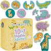 boppi Puzzle Bambini 2 Anni Educativi 10 In 1 - Giochi Montessori 1 Anno In Su - Puzzle Animali della Giungla 30 Pezzi- Idee Regalo Bimbi Per Natale E Compleanno Con Scatola Porta Gioco di Boppi