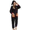 Harry Potter Pigiama Intero Donna, Pigiamone in Pile Unisex S-XL, Merchandise Ufficiale, Regalo Originale (Nero, M)