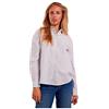 PIECES Pcirena LS Oxford Shirt Noos, Camicia Donna, Multicolore (Bright White Stripes: Kentucky Blue), 46 (Taglia Produttore: Large)
