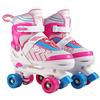 Hikole WeSkate Pattini 4 ruote per bambini di rete traspirante Pattini in parallelo per patatinaggio bambine e bambini (rosa, nero)