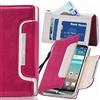 Numia Original Design Luxus Custodia a Libro per LG Nexus 5 Rosa/Bianco Flip Style Case Cover Gehäuse Etui Bag per Cellulare Nuovo