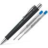 Faber-Castell - Penna a sfera Poly Ball XB (nero, penna a sfera + mine di ricambio)