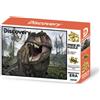 Grandi Giochi- Trex Discovery Tirannosaurus Rex Puzzle lenticolare Orizzontale, con 500 Pezzi Inclusi e Confezione con Effetto 3D-PUV00000, PUV00000
