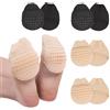 HAOXYO 4 Paia Cuscinetti per Piedi per Tacchi,Cuscinetti Metatarsali,Cuscinetti per Piedi Confortevole con Tessuto Traspirante Morbido,Cuscinetti Avampiede Donna per Sollievo dal Dolore e