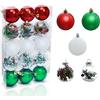 Uten 15 Pezzi Palle di Natale Palla di Natale Ornamento Fai da Te Come Decorazione stagionale Decorazione di Nozze Palla appesa (6 cm)