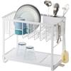 YAMAZAKI 4386 TOWER 2Tiered Wire Dish Drainer, white, Steel/ABS Resin/Polypropylene/Silicone, 41 x 22 x 33 cm