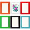 YIYINOE 6 Pezzi Cornice Foto 15 X 20 cm,Multicolore,Cornici Di Cartone Con Una Membrana Plastica Ad Alta Trasparenza,Appendibile alla Parete,Spessore 2,5 mm