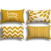 ZWJD Federe Confezione da 4 Decorativi Copricuscini Fodere Cotone Biancheria 30x50cm Quadrate per Cuscino per Divano Sedia Cuscini Camera da Letto Cuscini Arredo (30x50cm,Giallo intenso)