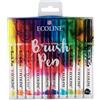 Ecoline Brush Pen Set di 10 penne acquerellabili liquide - colori di base - pennarelli sfumabili per scrivere a mano, disegnare e creare oggetti