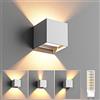 HaoDrisk Applique da Parete Interno/Esterno con G9 Sorgente Luminosa Sostituibile, Lampada da esterno 9W 3000K Bianco Caldo IP65 Impermeabile Angolo del Fascio Regolabile Applique da Esterno Moderna - Bianco
