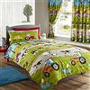 Kids Club Just Contempo - Set copripiumino per letto singolo, motivo: fattoria; maiale, cane, mucca, pecora, trattore