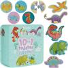 boppi Puzzle Bambini 2 Anni Educativi 10 in 1 - Giochi Montessori 1 Anno in su - Puzzle Dinosauri per Bambini 30 Pezzi - Idee Regalo Bimbi per Natale e Compleanno con Scatola Porta Gioco di Boppi