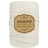 DXRPO Filato Macramè 4 mm x 120 m, Cotone per Fai Da Te, Fioriera, Decorazione Natalizia, Regali, Piante, Decorazione Boho (Beige)