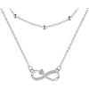 Hifeeled Collana Infinito Donna Argento Sterling 925 con Ciondolo Infinity,Regali per Donna Madre Moglie Figlia - Regolabile |45cm+5|