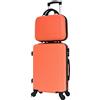 CELIMS - Valigia Bagaglio a Mano con Beauty Case da Viaggio 30cm Arancione Approvata da oltre 100 compagnie aeree | Leggera e Rigida | Trolley Bagaglio a Mano 55x40x20 | Bagaglio a Mano