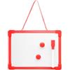 Powersell Mini Lavagna Bianca Magnetica Cancellabile con Pennarello Nero, Cancellino e 2 Magneti - 15x20 CM Multicolore - Per Bambini Disegno, Scuola, Casa, Ufficio, Cameretta, Studio (Rosso)