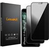 Lesakit 2 Pezzi Privacy Pellicola Protettiva per iPhone 11 Pro Max/Xs Max 6,5 Pollici, Anti Spy in Vetro Temperato, Anti-Impronta, Durezza 9H, Compatibile con Cover, No Bolle