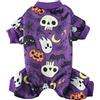 XIAOYU Vestiti per cani di Halloween per piccoli costumi di Halloween per animali domestici, tuta per cappotto per cani da festa, motivo scheletro/zucca/pipistrello, M
