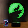 HPBN8 Ltd 3D Lupo Night Light Lamp 7/16 Colori USB Power Telecomando Interruttore Touch Table Gift Kids Toys Decor di Natale Regalo di San Valentino regalo di Compleanno
