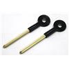 fiXte - 2 chiavistelli universali extra lunghi in ottone per porte e finestre, 110 mm, lunghezza chiave 60 mm