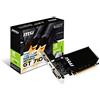 Msi GeForce GT710 2GD3H LP Scheda Grafica, 2 GB GDDR3, PCI Express 2.0, HDMI + DL-DVI-D, Nero