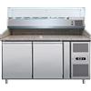 FORCAR Banco pizza da 2 porte - Vetrina - cm 151 x 80 x 100 h