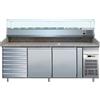 FORCAR Banco pizza 2 porte e cassettiera - Vetrina - cm 202.5 x 80 x 100 h
