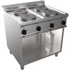 D.L. SERVICE Piano cottura elettrico - N. 4 piastre tonde - cm 80 x 70 x 85 h