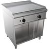 D.L. SERVICE Fry top a gas - Piastra rigata - cm 70 x 70 x 85 h