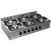 D.L. SERVICE Piano cottura a gas - N. 6 fuochi - cm 105 x 70 x 27 h