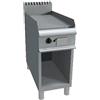 D.L. SERVICE Fry top a gas - Piastra rigata - cm 40 x 90 x 85 h